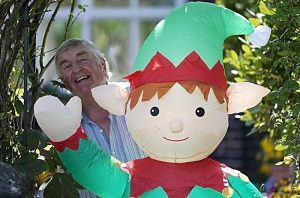 Wistaston’s famous garden gnomes welcome Boris Johnson the Elf!