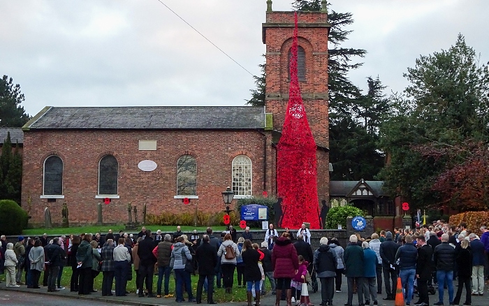Remembrance Wistaston - the part of the service outside St Marys Wistaston (1)