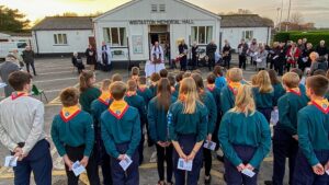 Wistaston - the part of the service outside Wistaston Memorial Hall (1)