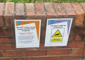 Wulvern’s pledge over fly-tipping signs and CCTV outside “Flash” home