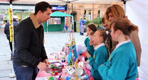 Wyche School Enterprise Club and MP Edward Timpson