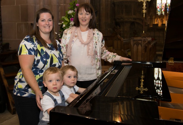 andrea clews and twins at classical kids concert