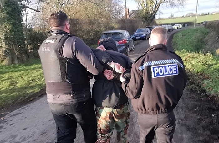 anti-hunt protester arrested by police