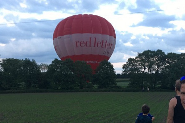 balloon crashing near railway line