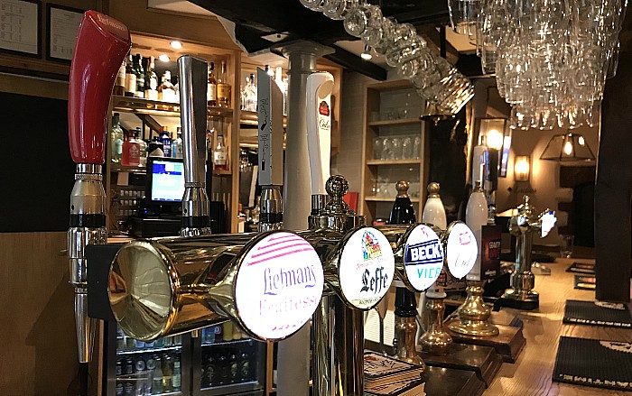 bar area of crown hotel after refurb