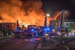 Community praised after huge blaze at Crewe residential complex