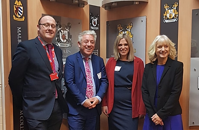 bercow and laura smith at Malbank School