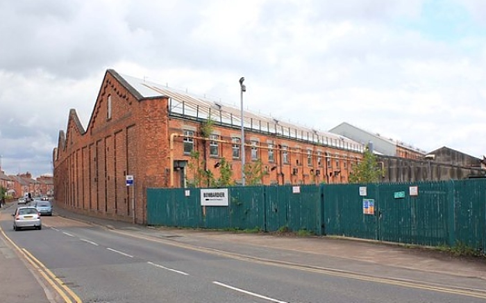 bombardier wall in crewe - pic by David P Howard, creative commons licence