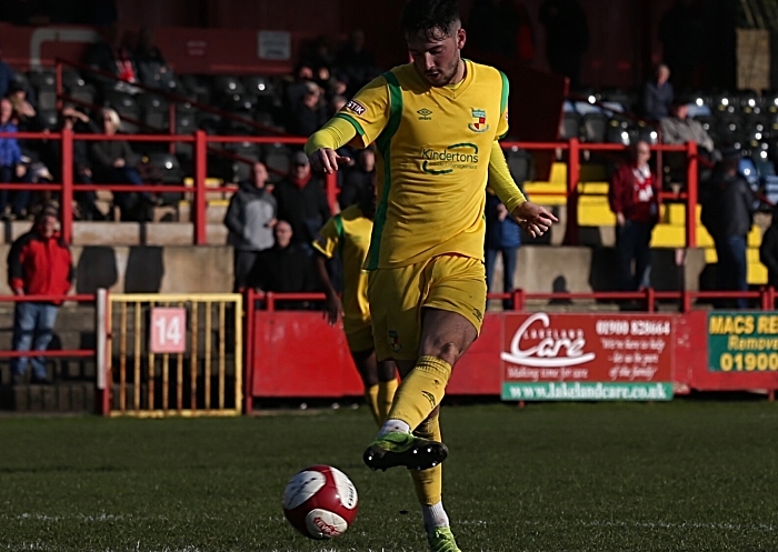 callum saunders scores for nantwich v workington