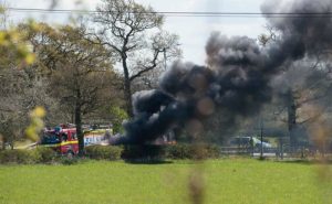 Car bursts into flames at Alvaston Hall, Nantwich