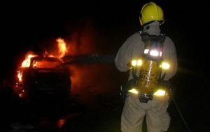 Police probe after fire crews tackle car blaze in Nantwich field