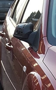 car wing mirror damaged on Millstone Lane