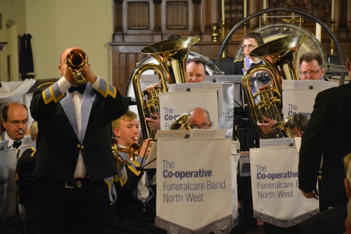 muscular dystrophy charity concert co-operative and Crewe brass bands