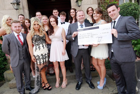 Reaseheath college cheque handover to St Luke's Cheshire Hospice