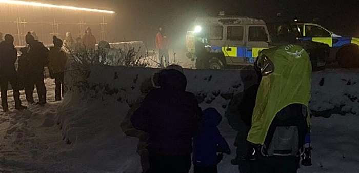 cheshire police rural team rescue from snow 3