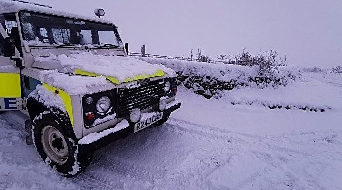 cheshire police rural team rescue from snow 5