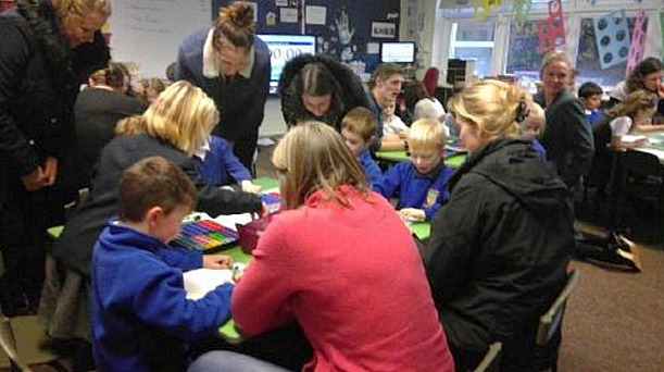 class in full flow at Wybunbury Delves, Ofsted