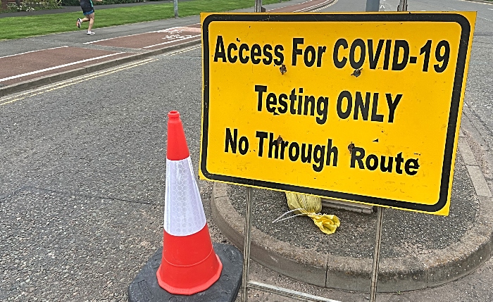 covid-19 testing sign