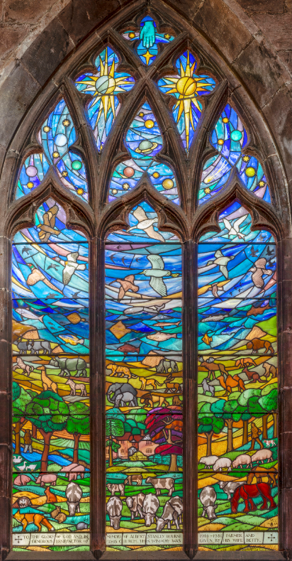 creation window from inside church