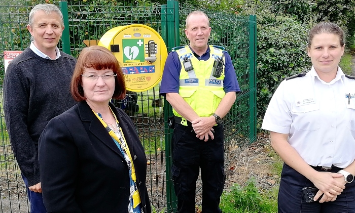 defibrillator at bridgemere school