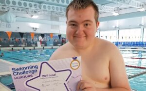 Seahorse swimming star Ethan completes fundraising challenge