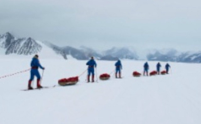 expedition team in antarctic