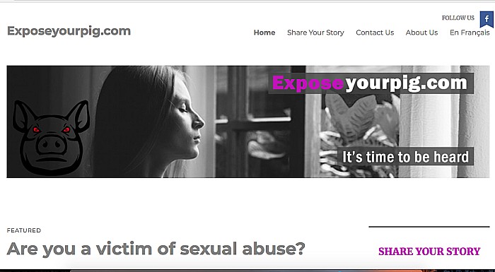 exposeyourpig website for victims of sexual abuse