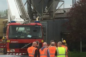 Crews battle fire at Nantwich timber yard
