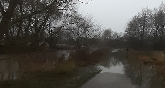 flooded lake nantwich