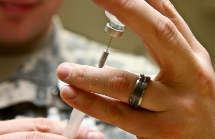 dose flu vaccine, jab, pic by USACE