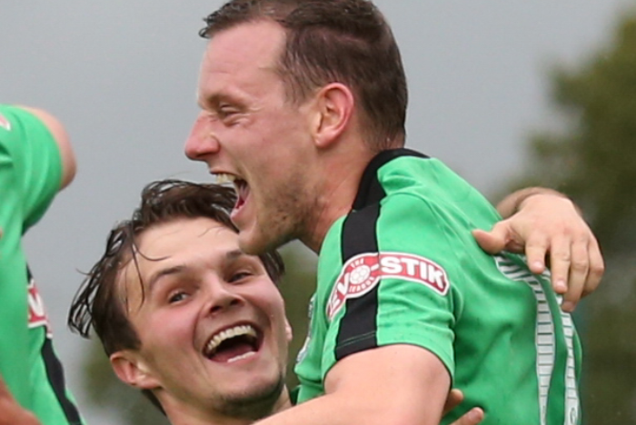 forbes and sean cooke celebrate v nuneaton town