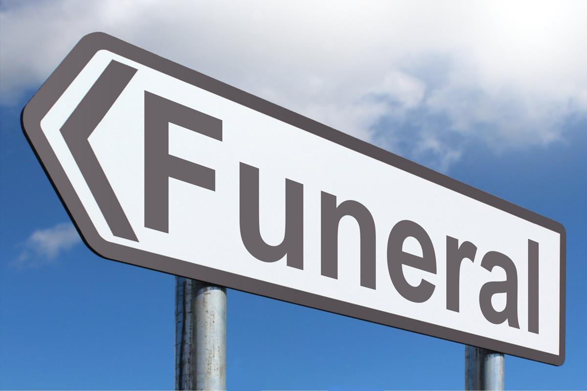 funeral and death - readers letters