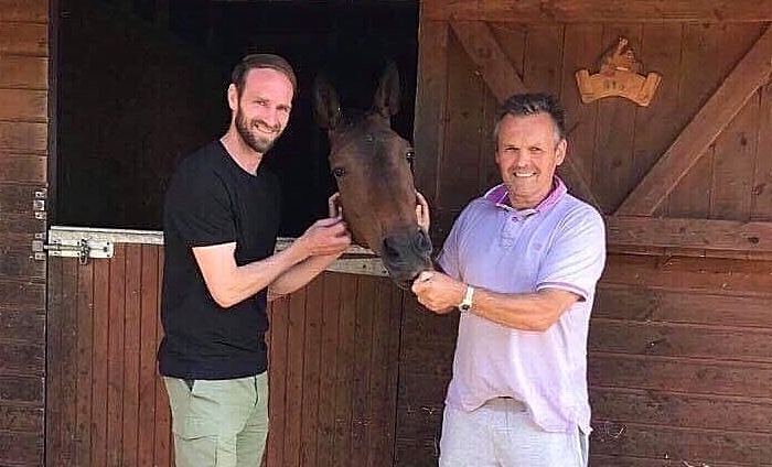 greg hall (left) and manager dave cooke