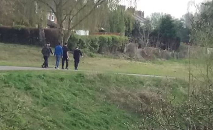 group of youths in Nantwich breaching lockdown