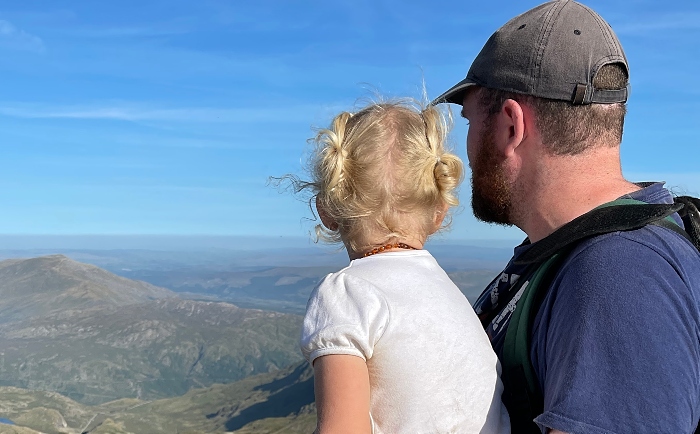 jack and Flossie on Snowdon