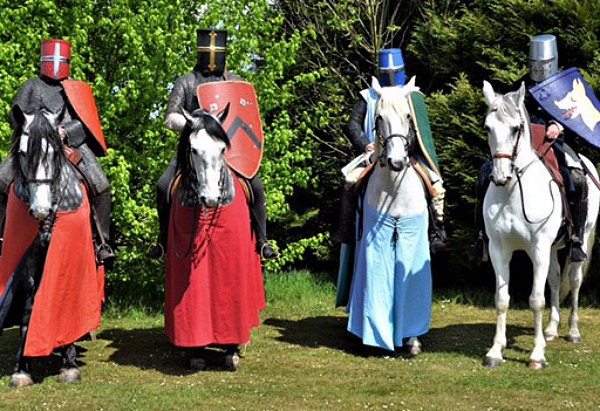 medieval knights at Beeston Castle
