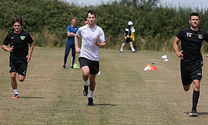 training - l-r Caspar Hughes - Nathan Cotterell - Matt Bell in sprint runs (1)