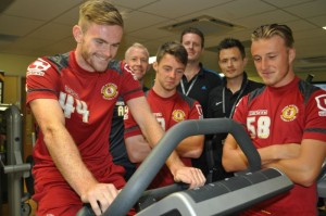 Crewe Alexandra stars enjoy Reaseheath College sports science lab