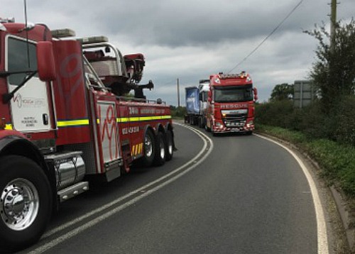 lorry accident A534 Faddiley