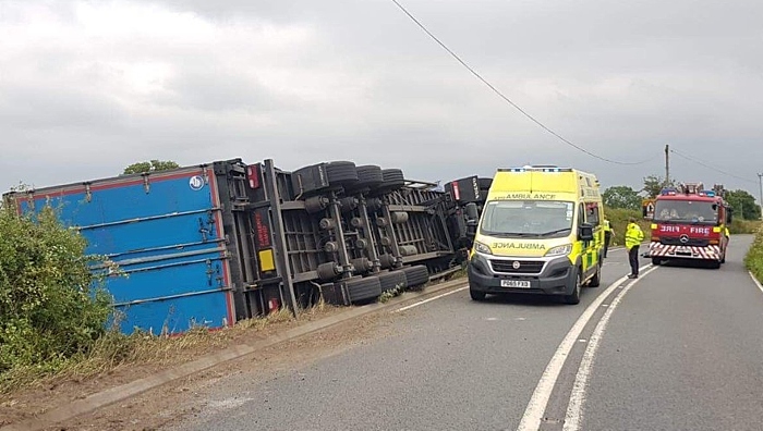 Overturned lorry closes busy A534 near Nantwich Nantwich News