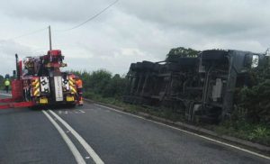 Lorry crash leaves driver in hospital and blocks A534 near Nantwich