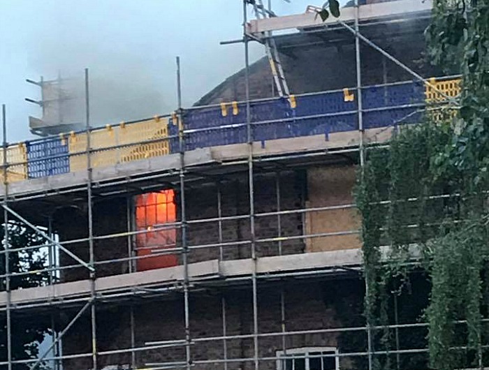 arsonists - methodist church fire in nantwich, by Chloe Ellis