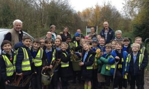 Millfields Primary pupils join Rotary to plant 105 trees at Coed Wen