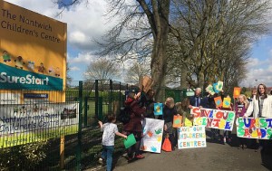Campaigners protest at Nantwich Children’s Centre over closure plan