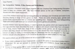 Council backs Nantwich headteachers over 18-rated video games letter