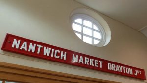Rail junction sign returns to Nantwich after almost 50-year absence