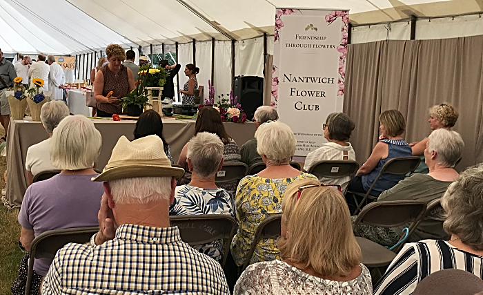 onlookers enjoy flower show at Nantwich Show