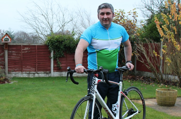 police officer Darren Greatbanks, cycling for Alzheimer's 200