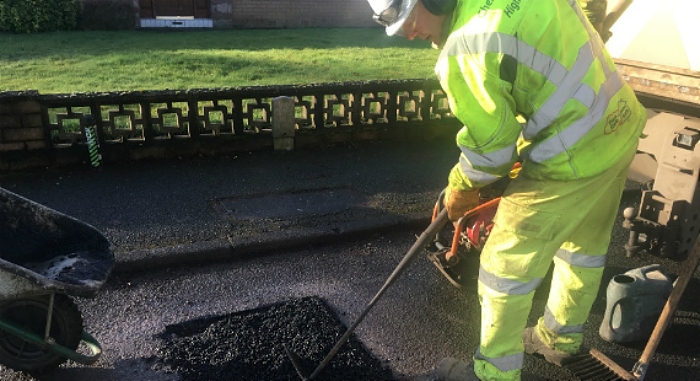 pothole repairs - roads