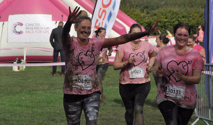 pink - pretty muddy event at reaseheath